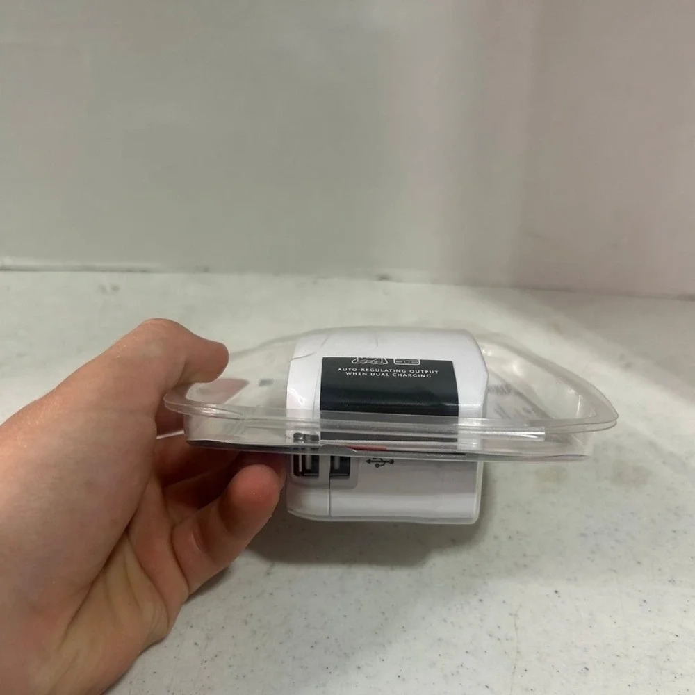 Go Travel Euro to Worldwide Travel Adapter Dual USB Grounded White 298